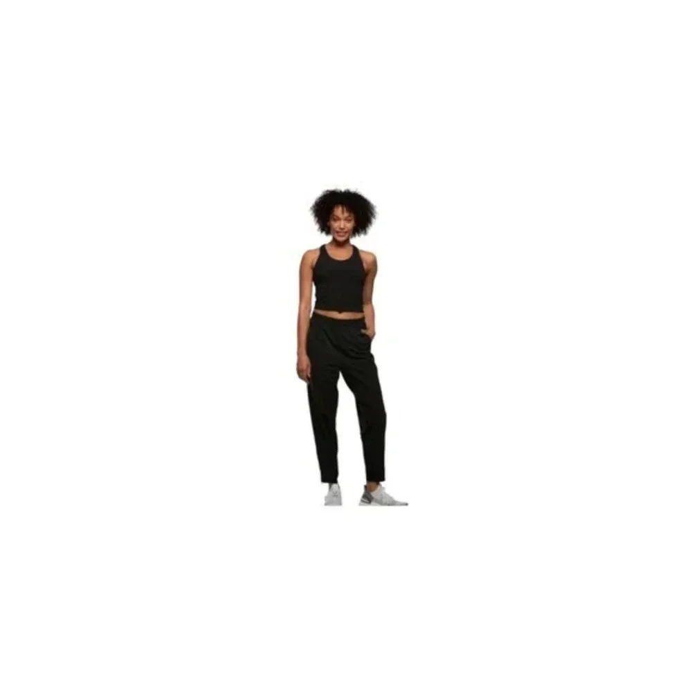 Jolyn Womens Elastic‎ Waist Tapered Ankle Zip Jacklyn Leggings Black Large